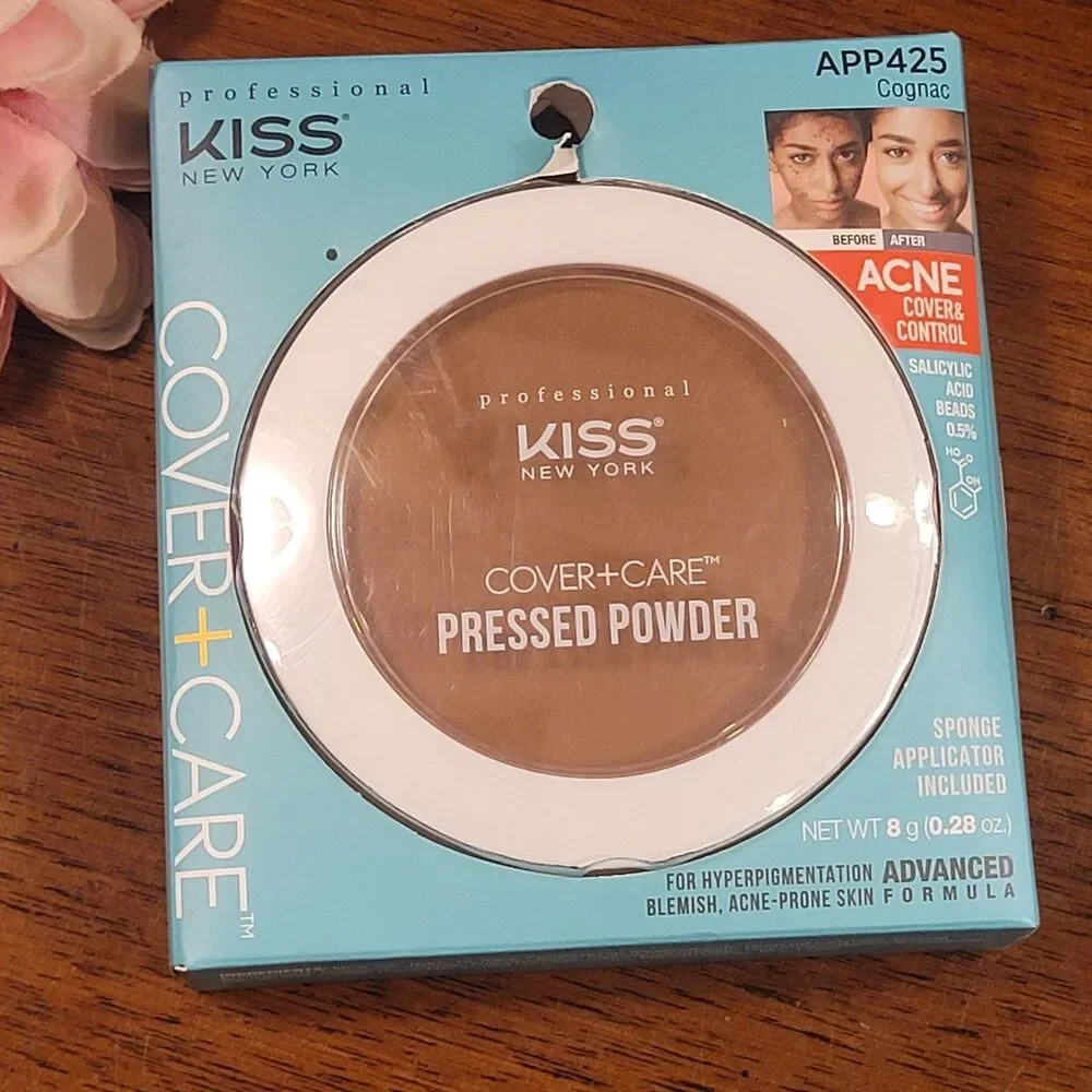 Kiss New York Cover + Care Cream Foundation APP425 COGNAC Acne Salicylic Acid